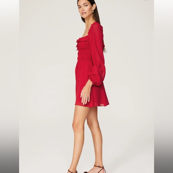 Reformation Morris Dress Red Sz 6 - Picture 2 of 7